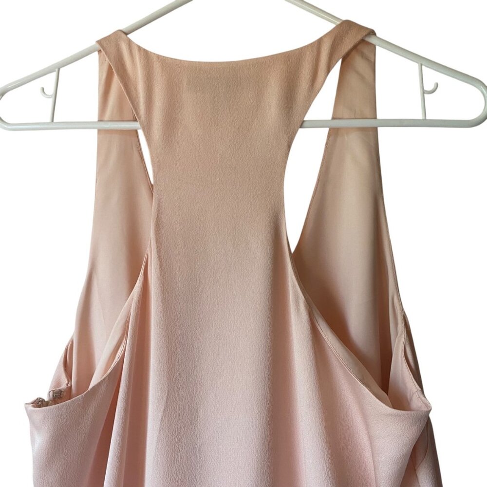 Banana Republic Sleeveless Peach Racerback Dress Ruffle Hem‎ Party Fairy Size 10 - Picture 4 of 10